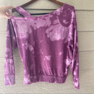 We the Free Off the Shoulder Tie Dye Sweater